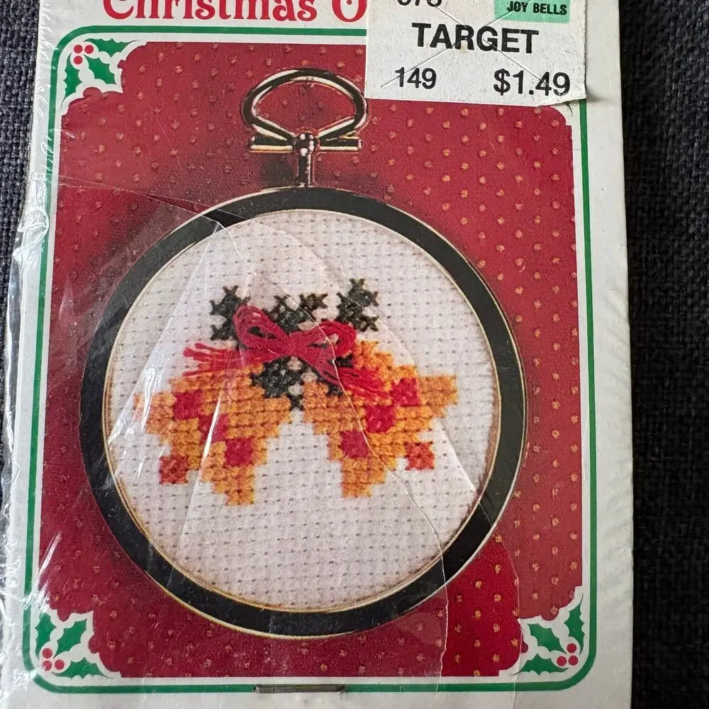 Bells Christmas Ornament Vintage Counted Cross Stitch Kit by New Berlin Co.